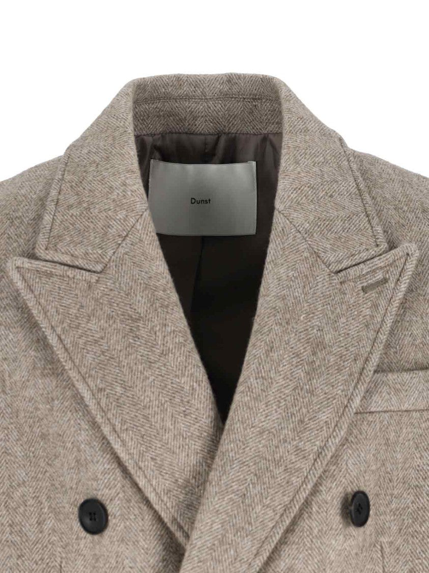 Dunst Double-Breasted Wool Coat – Beige