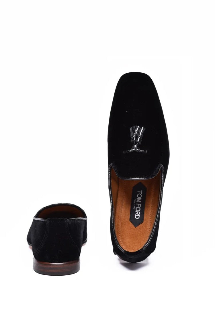 Tom Ford Velvet Loafers - Black