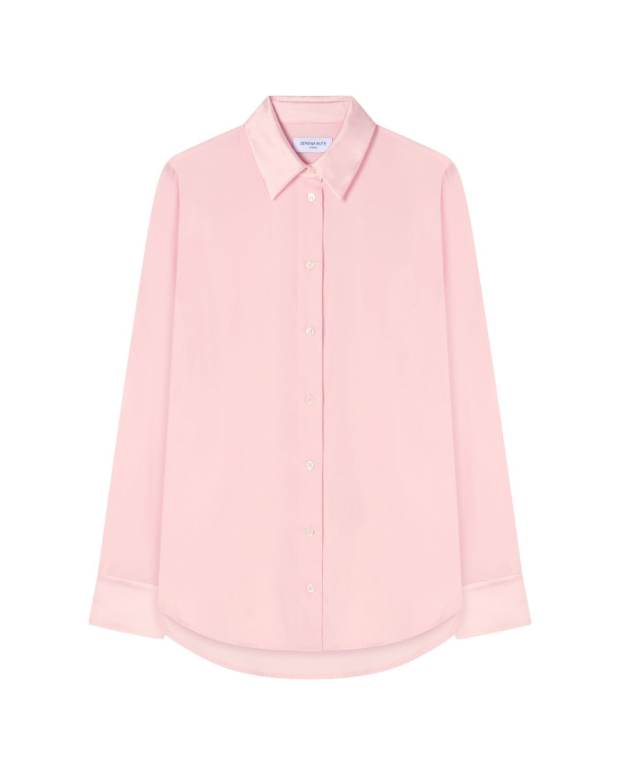 Serena Bute Silk Classic Shirt - Pale Pink