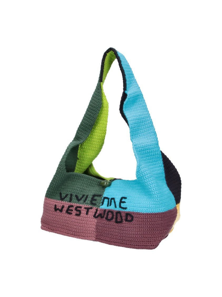 Vivienne Westwood Multicolor Ellie Color-Block Crochet Shoulder Bag