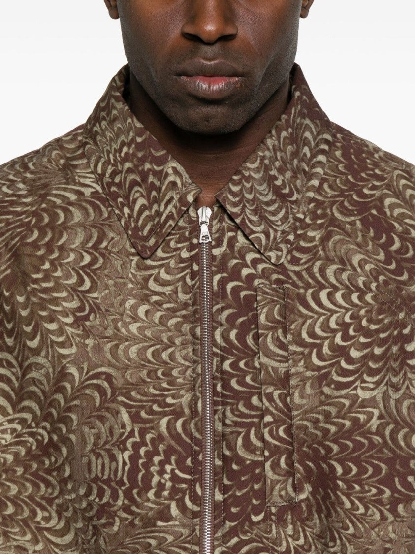 Dries Van Noten Chocolate Brown Two Way Zip Jacket