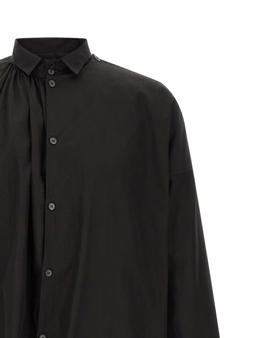 Yohji Yamamoto 'Collar Gather Double B' Shirt