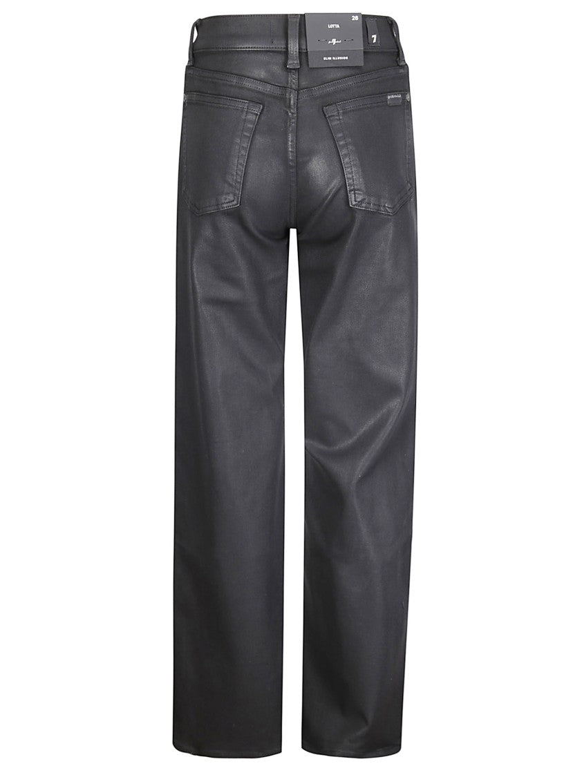 7 For All Mankind High-Waisted Straight-Leg Pants With Elasticized Structure