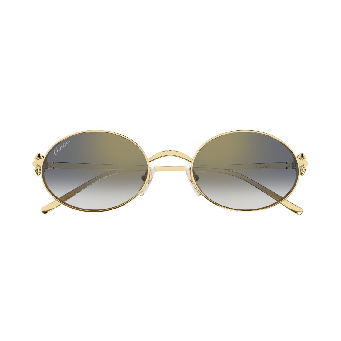 Cartier Ct0644s Gold Metal Oval Sunglasses