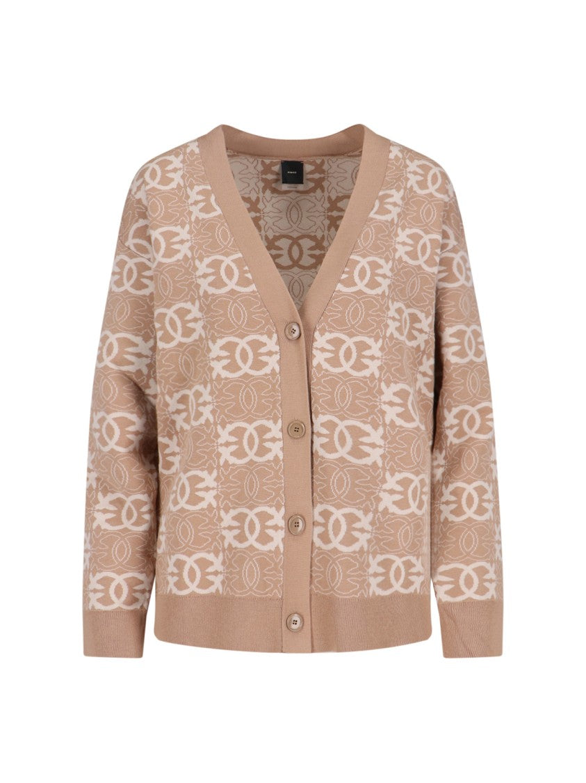 Pinko "Love Birds" Cardigan – Beige