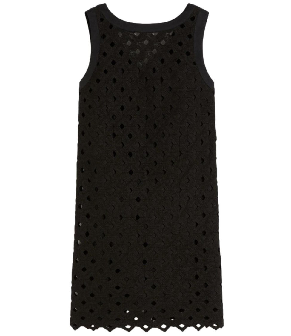 Max Mara Black Cotton Blend Beach Dress