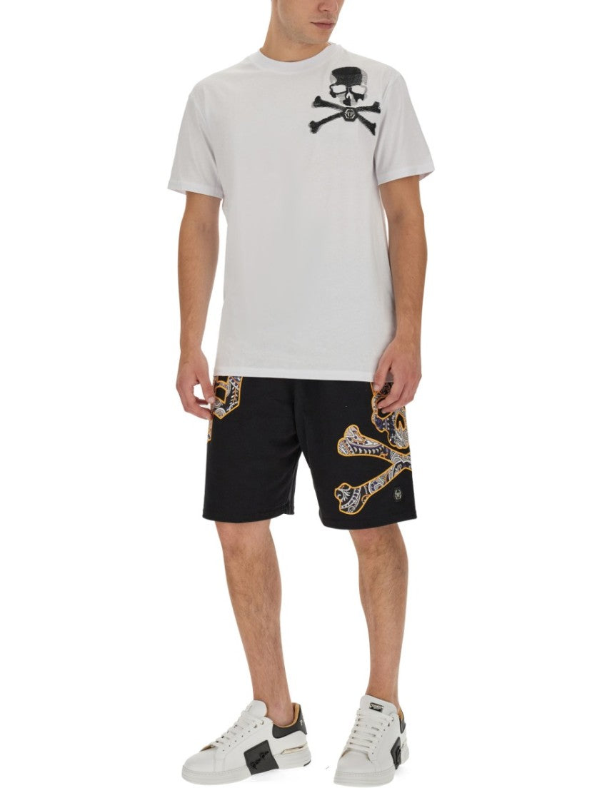 Philipp Plein White T-Shirt With Skull