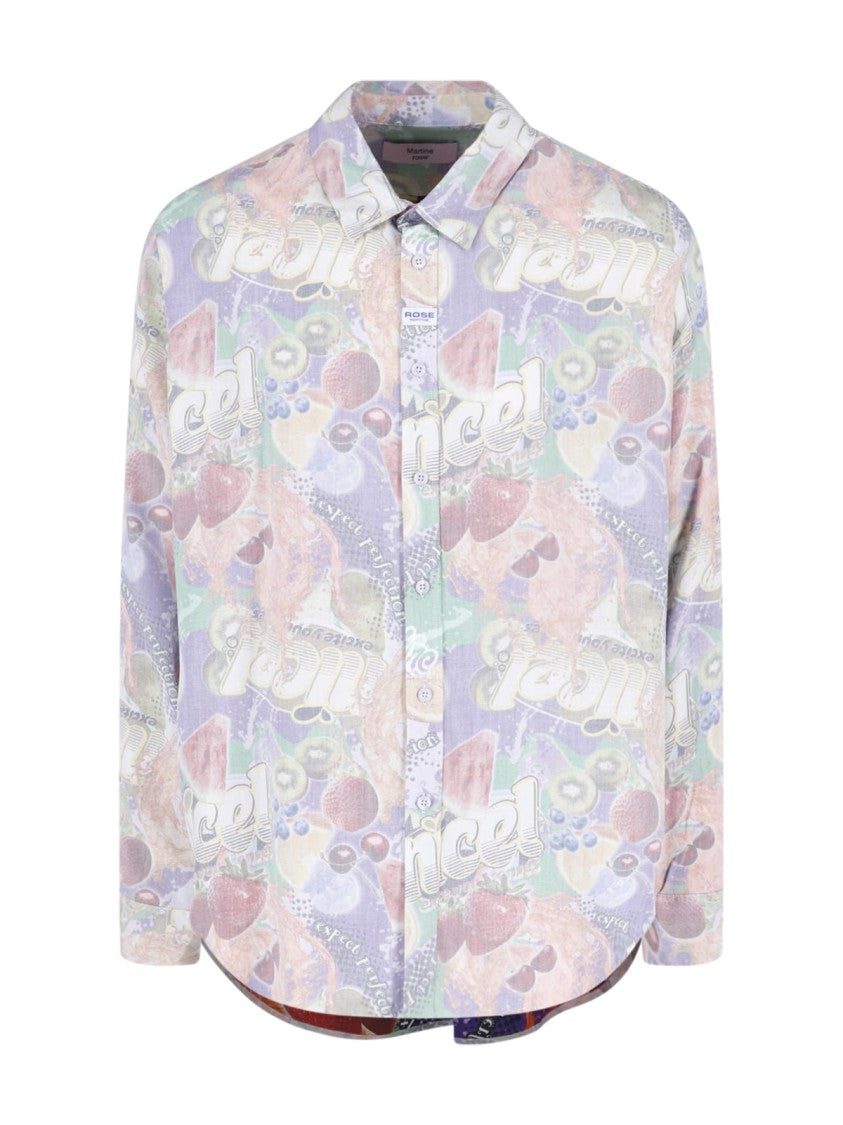 Martine Rose Multicolour Abstract Print Casual Shirt