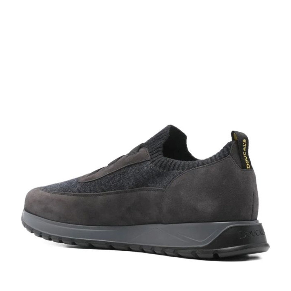 Doucal's Brown Unique Texture Rugged Sole Leather Sneakers
