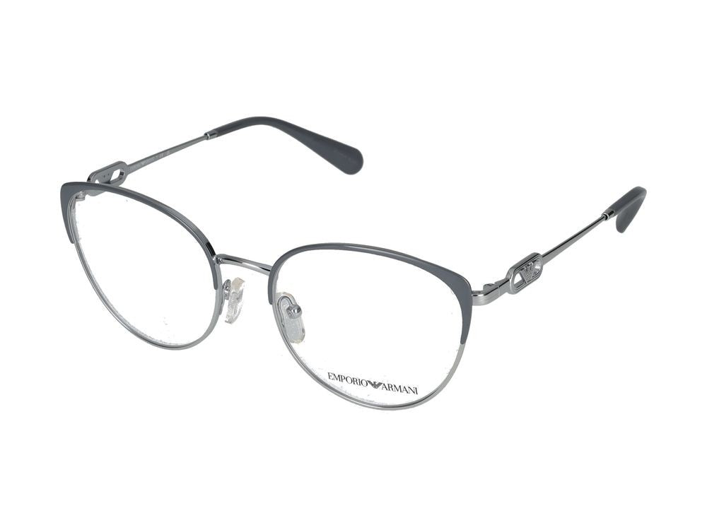 Emporio Armani Eyeglasses 0Ea1150 3370 Shiny Silver/Grey 53/18/140