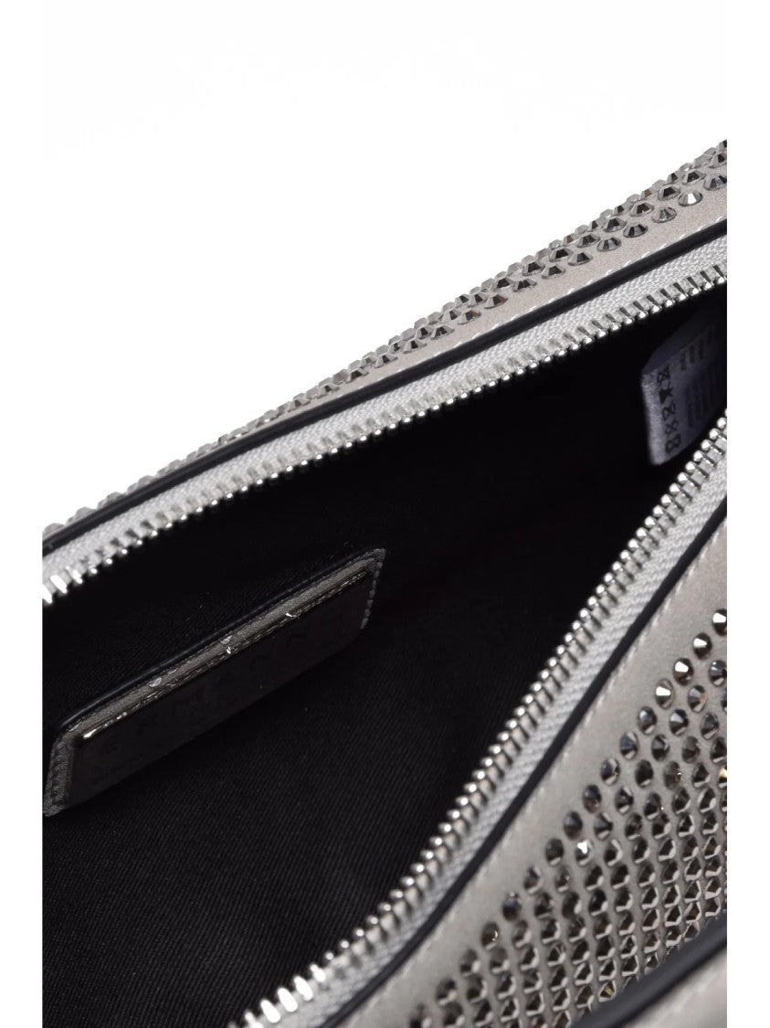 Ermanno Firenze Verly Rhinestone-Embellished Handbag With Chain Detail