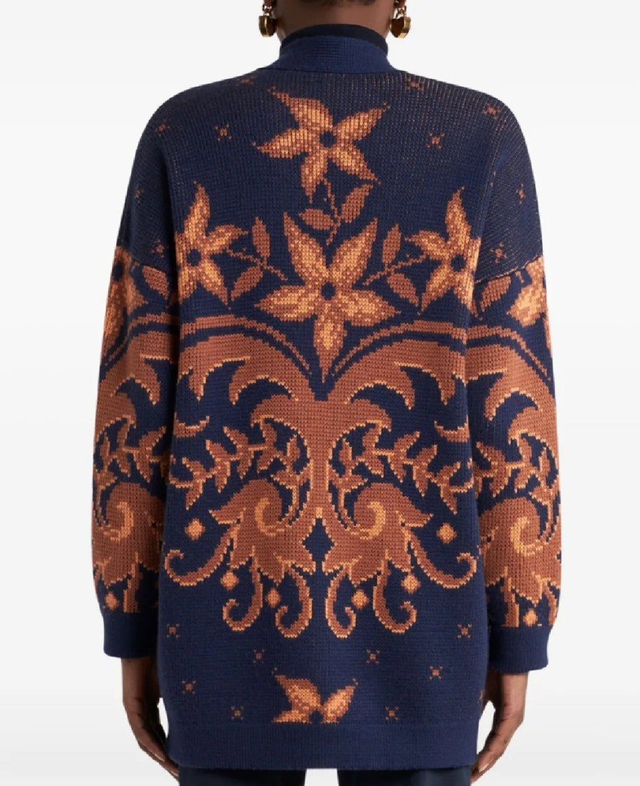Etro Deep V-Neck Knitwear Cardigan