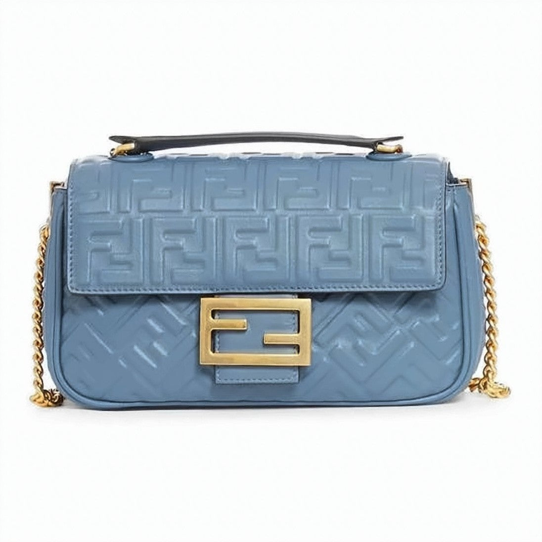 Fendi Quilted Medium Leather Baguette With Chain Strap