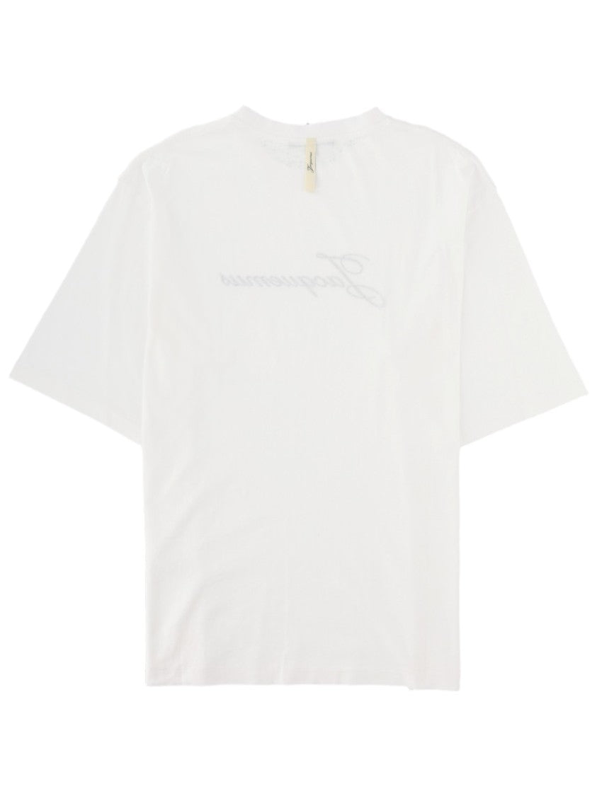 Jacquemus Relaxed-Fit Cursive Logo Organic Cotton-Blend T-Shirt