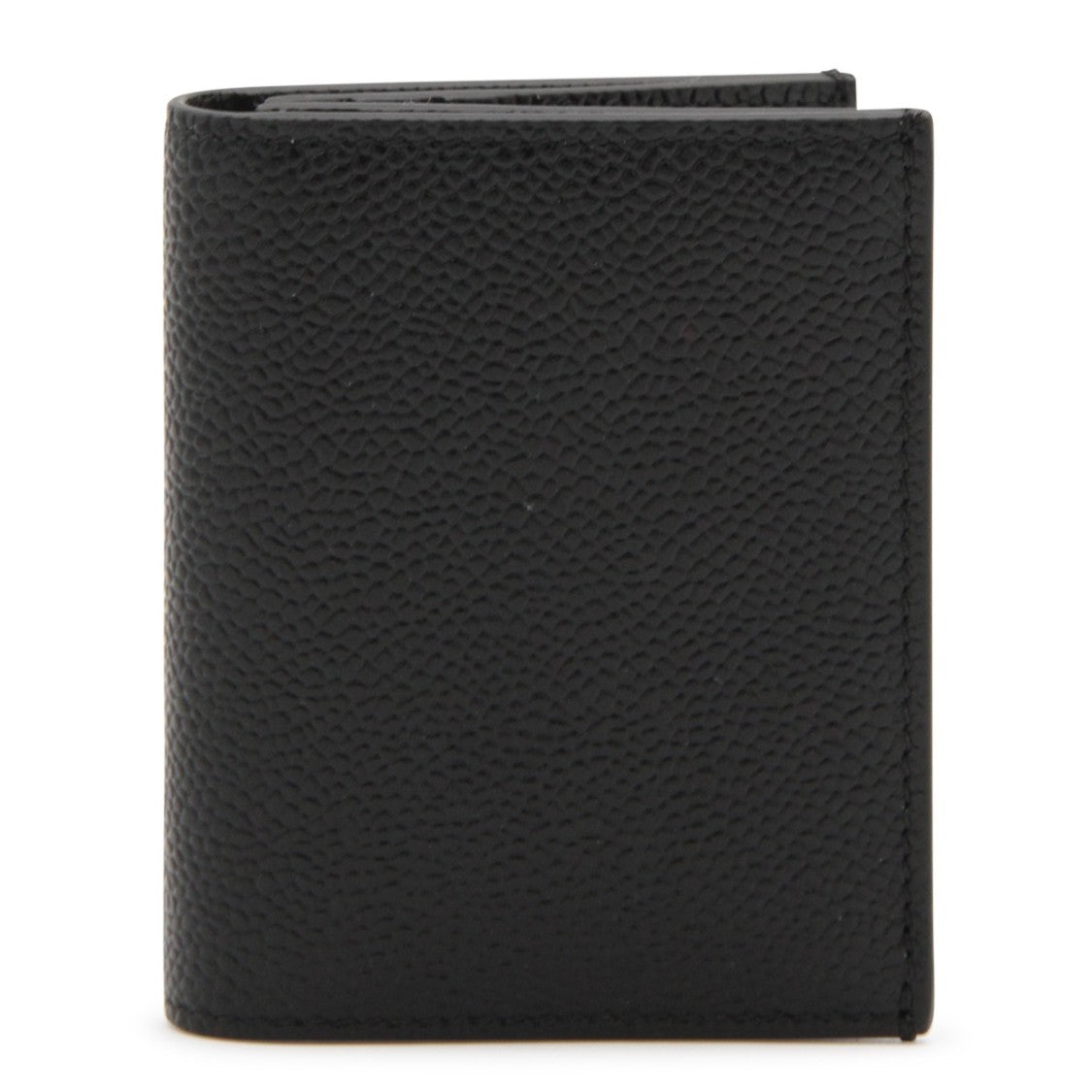 Thom Browne Textured Black Leather Card Holder With Striped Interior
