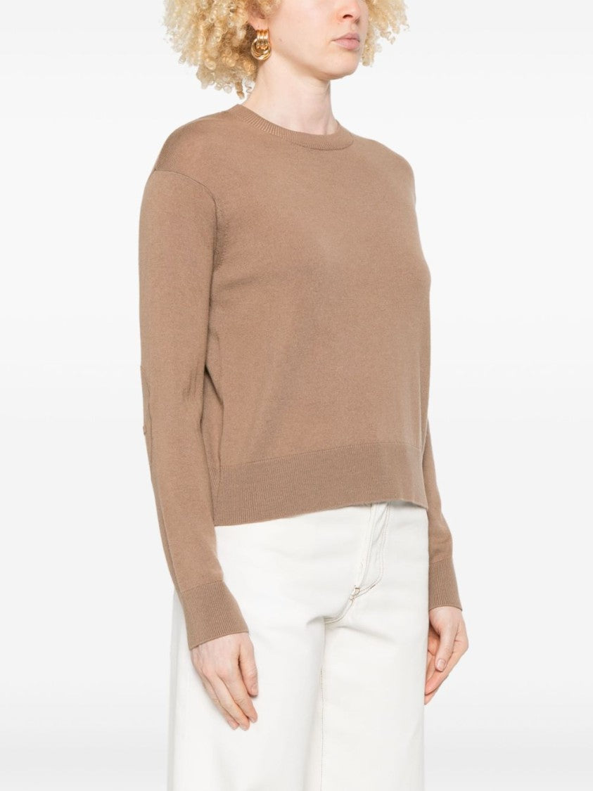 Max Mara Light Brown Crew Neck Sweater