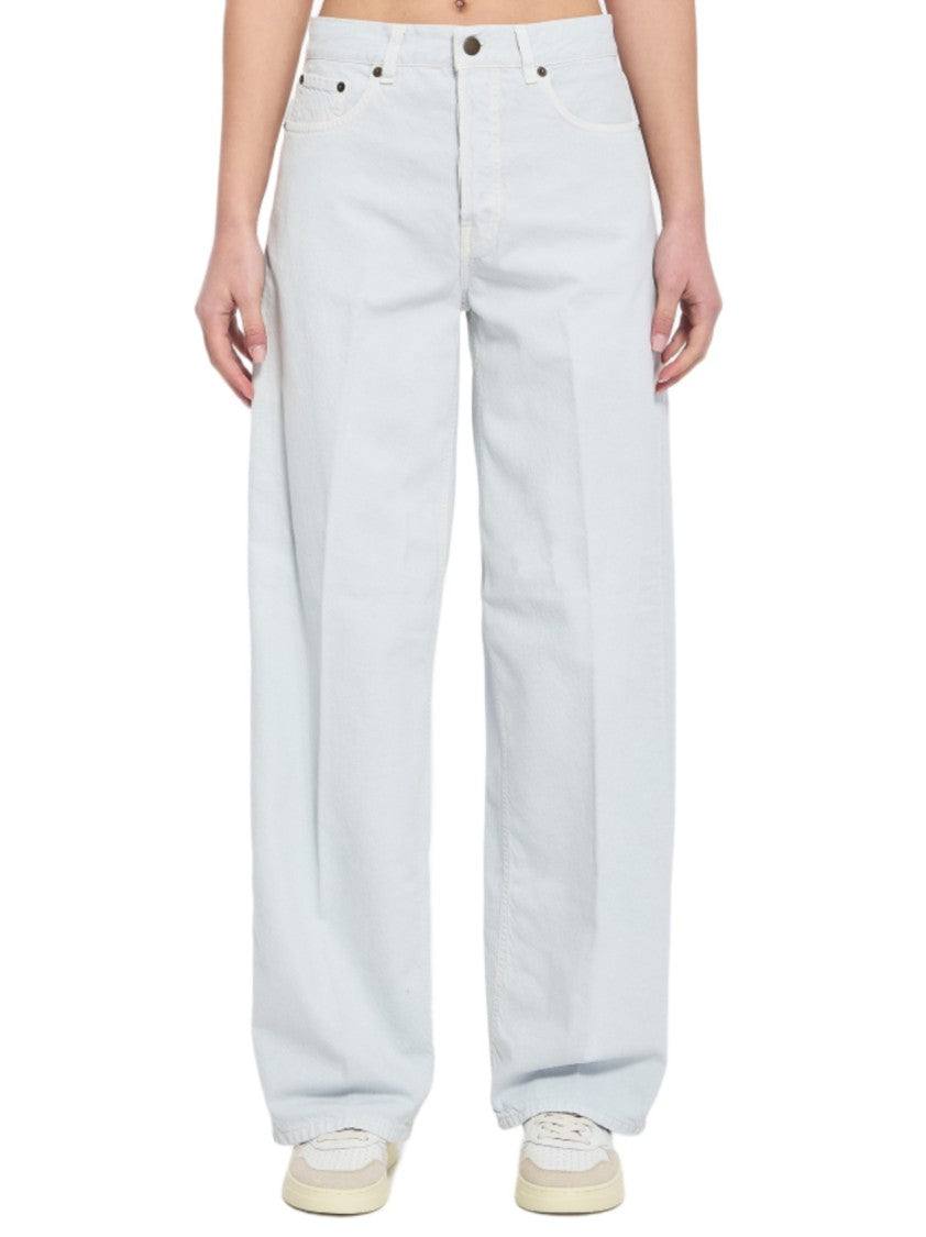 Haikure Light Blue Boyfriend Wide-Leg Jeans With Soft Waist