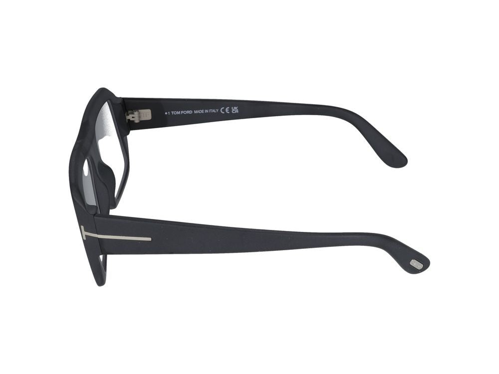 Tom Ford Black Bold Oversized Square Eyeglasses