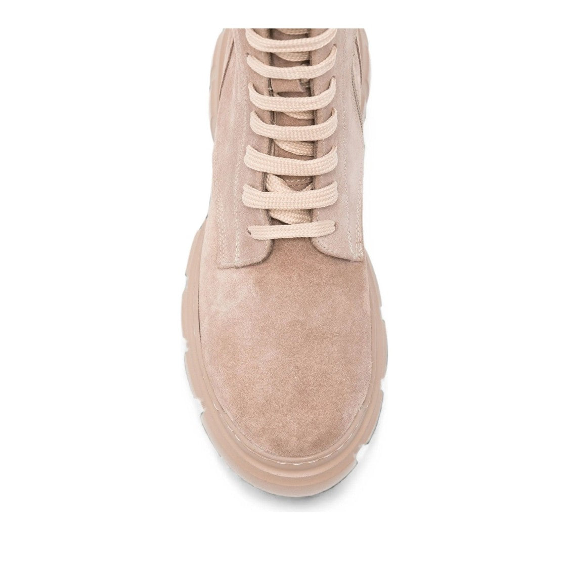 Sergio Moretti Beige Suede Lace-Up Ridged Sole Boots