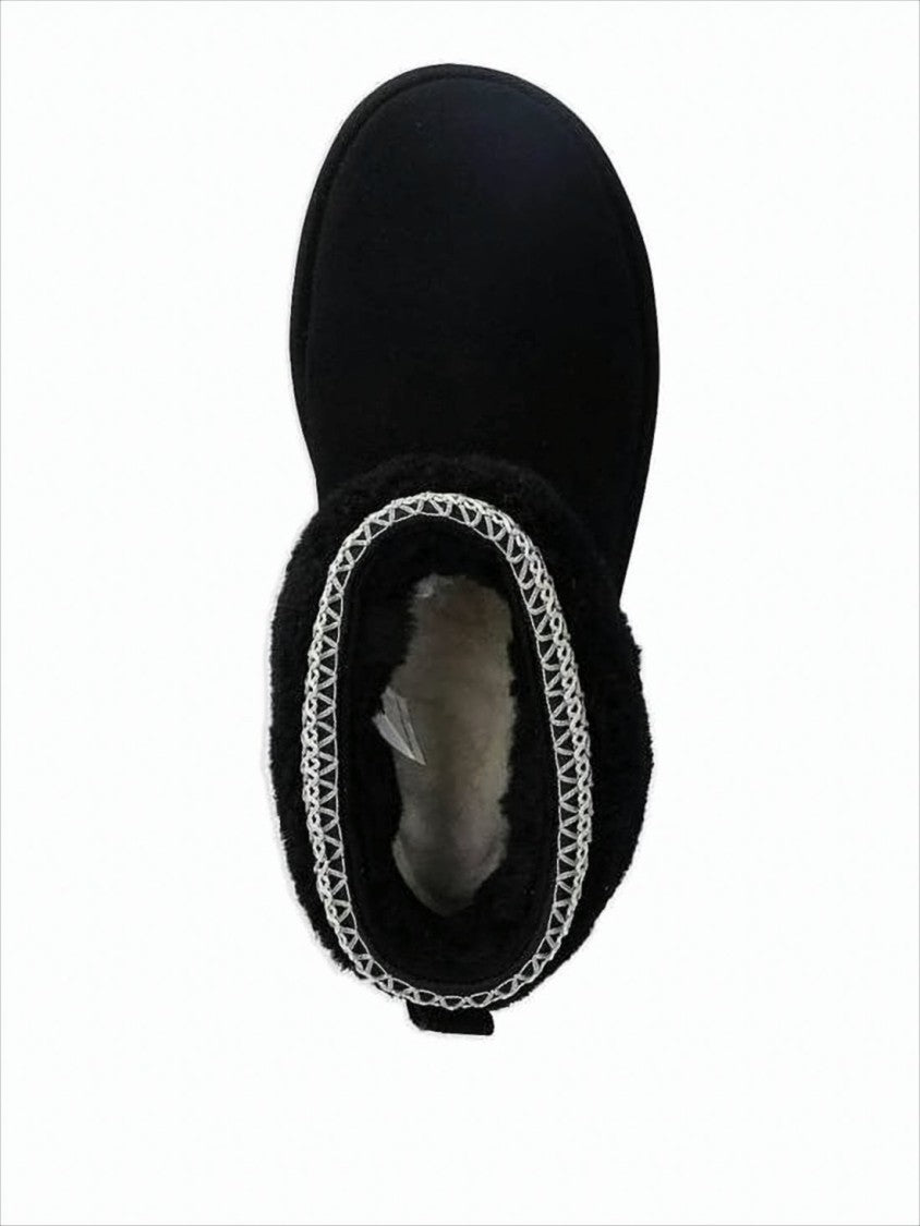 Ugg Ankle-High Suede Boots With Curly Wool Lining