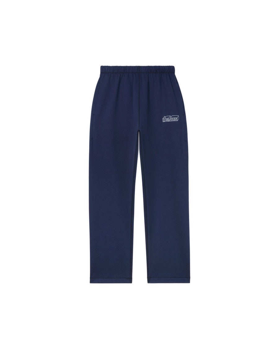 Kenzo Relaxed Blue Straight Jog Pants