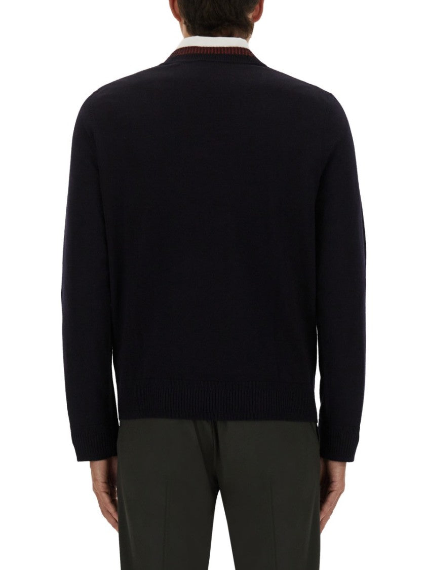 Ps Paul Smith Classic Crew Neck Shirt With Subtle Embroidered Logo