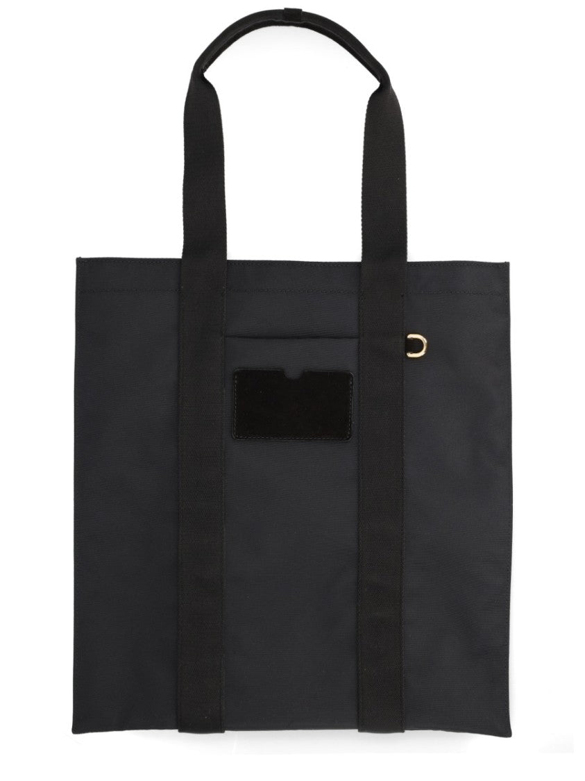 Moschino Black Carry Me Leather Rectangular Tote Bag