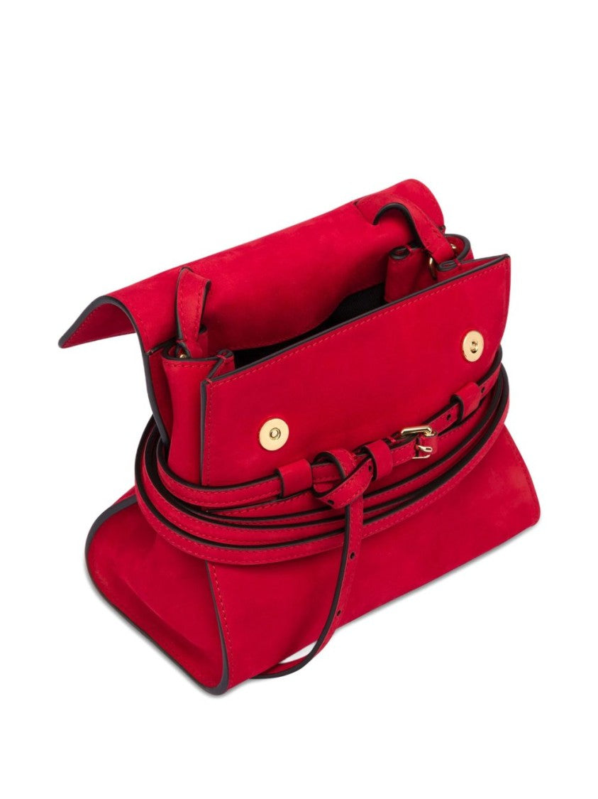 Moschino Poppy Red Foldover Top Bag