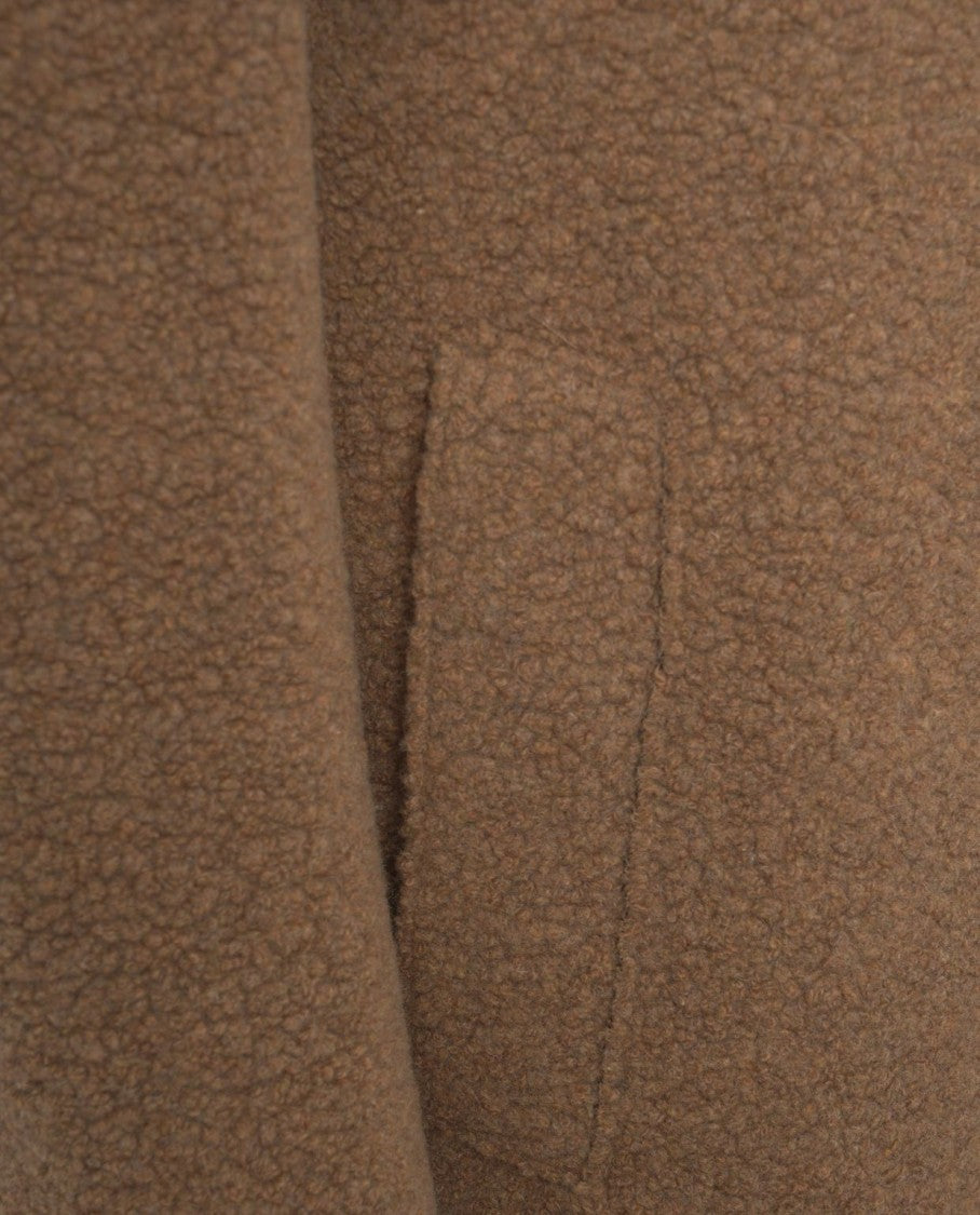 Harris Wharf London Mid-Length Relaxed Fit Wool-Blend Coat With Classic Collar