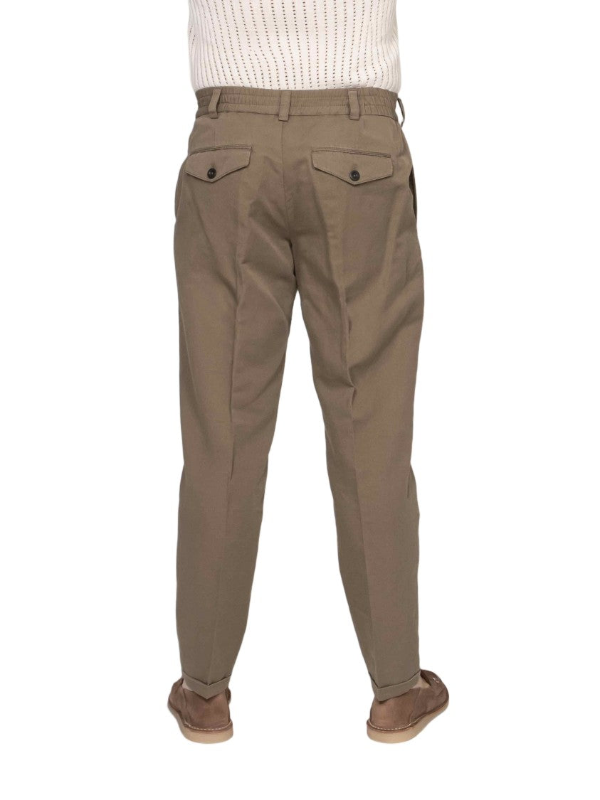 Pt Torino Rebel Brown Tapered Straight-Leg Pants
