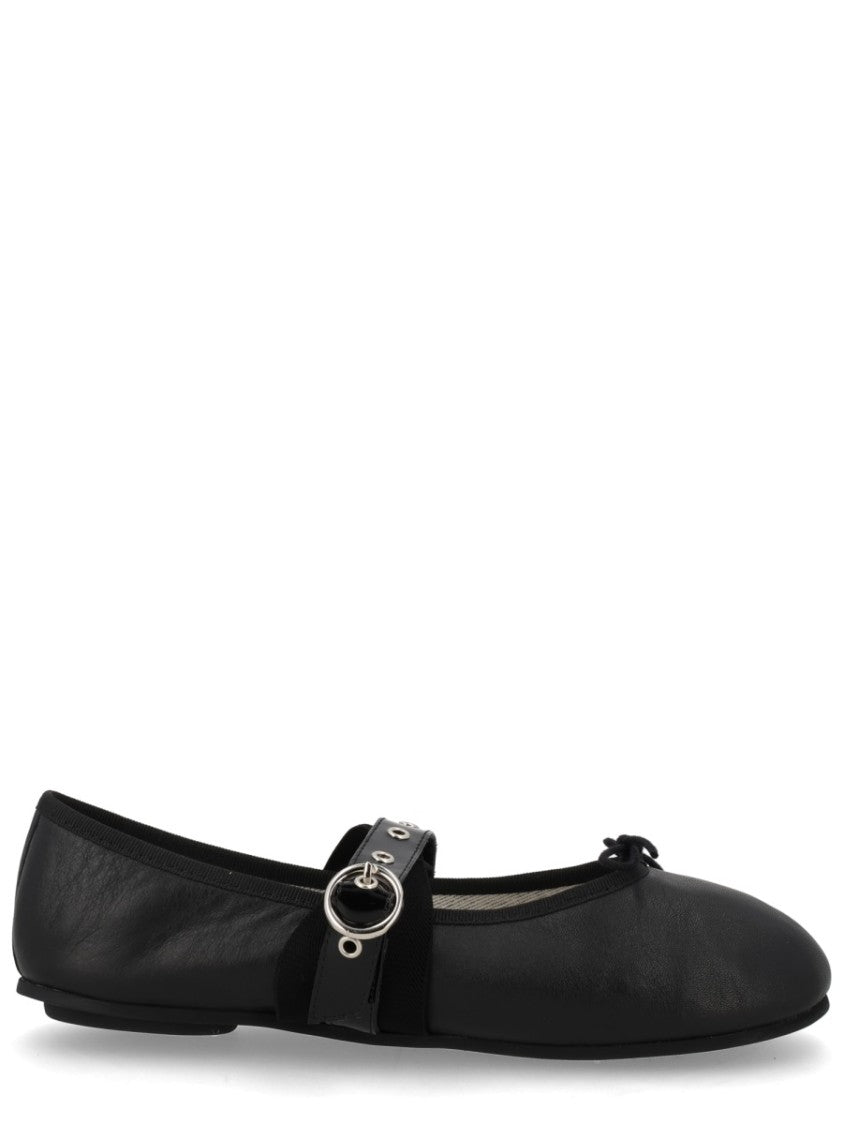 Repetto Ballet Twist Mary Jane Bow Leather Flats