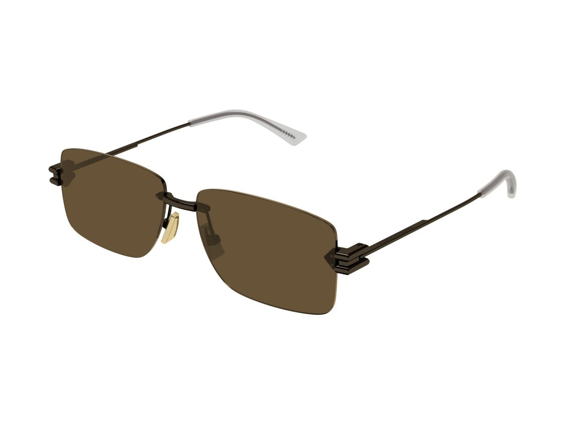 Bottega Veneta Gold Bv1126s Rimless Rectangular Sunglasses