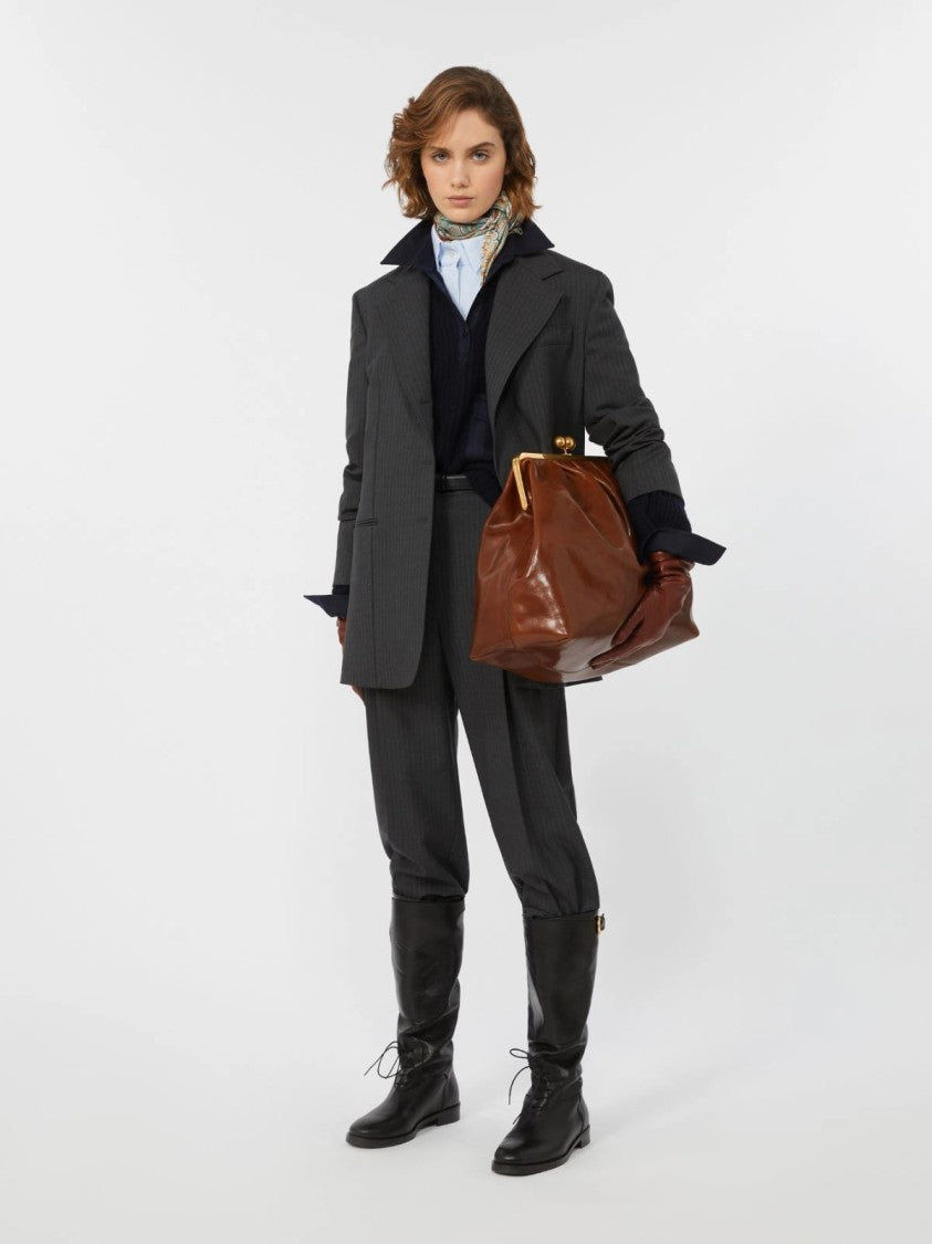 Max Mara Straight-Leg Tailored Pants With Pinstripes