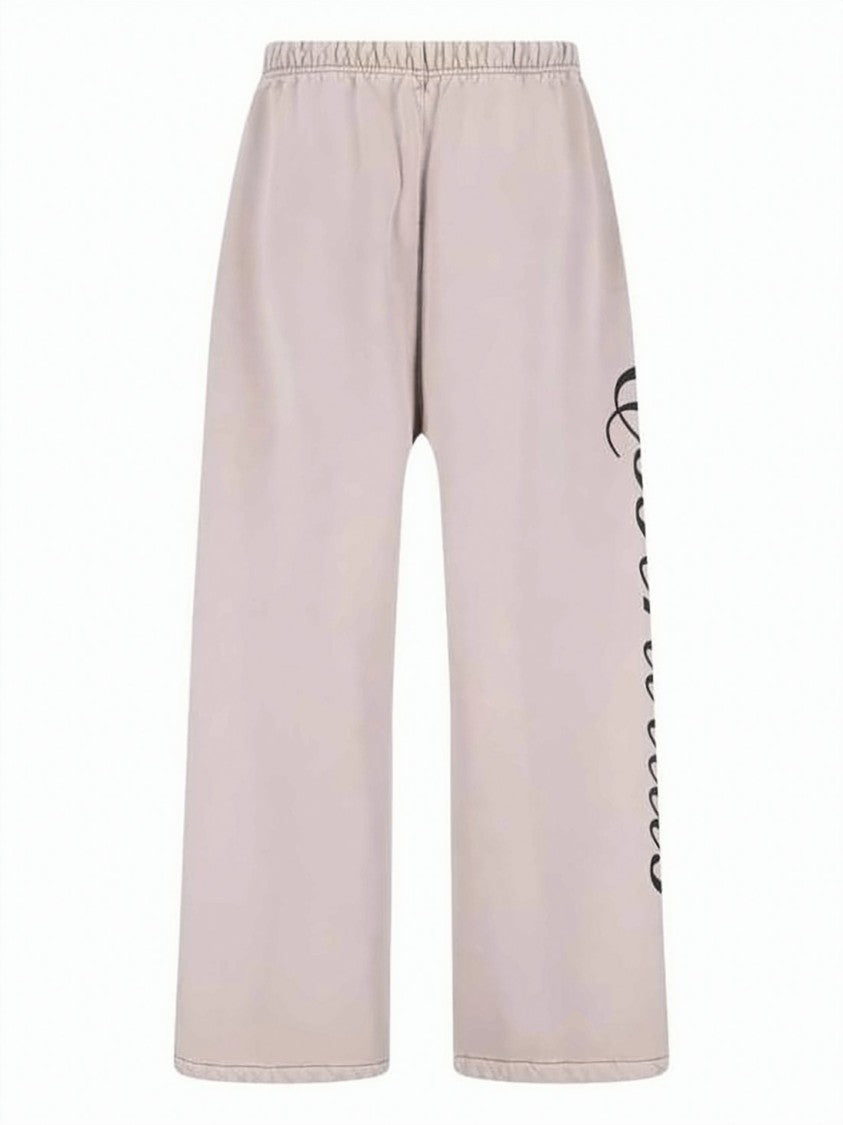 Fear Of God Wide-Leg Cotton Joggers With Elegant Script Logo