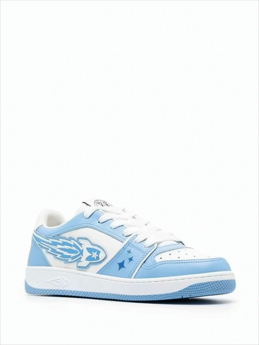 Enterprise Japan Low-Top Leather Sneakers With Winged Star Emblem