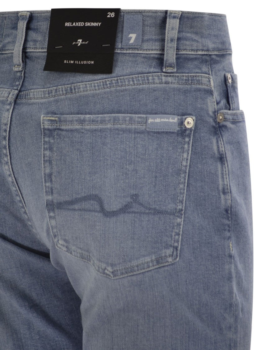 7 For All Mankind Relaxed Skinny Groovy - Medium Waist Boyfriend Jeans