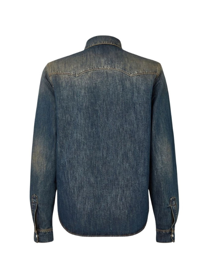 Fendi Classic Structured Collar Denim Jacket