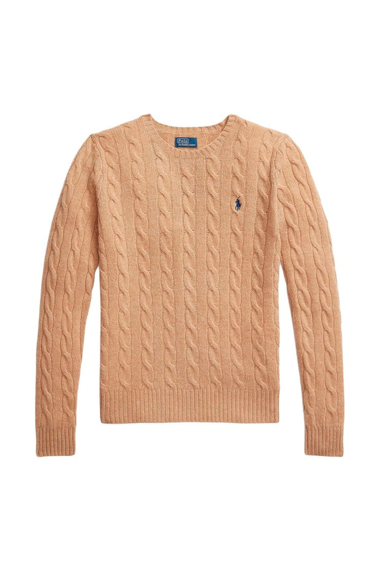 Polo Ralph Lauren Camel Wool-Cashmere Blend Cable-Knit Sweater