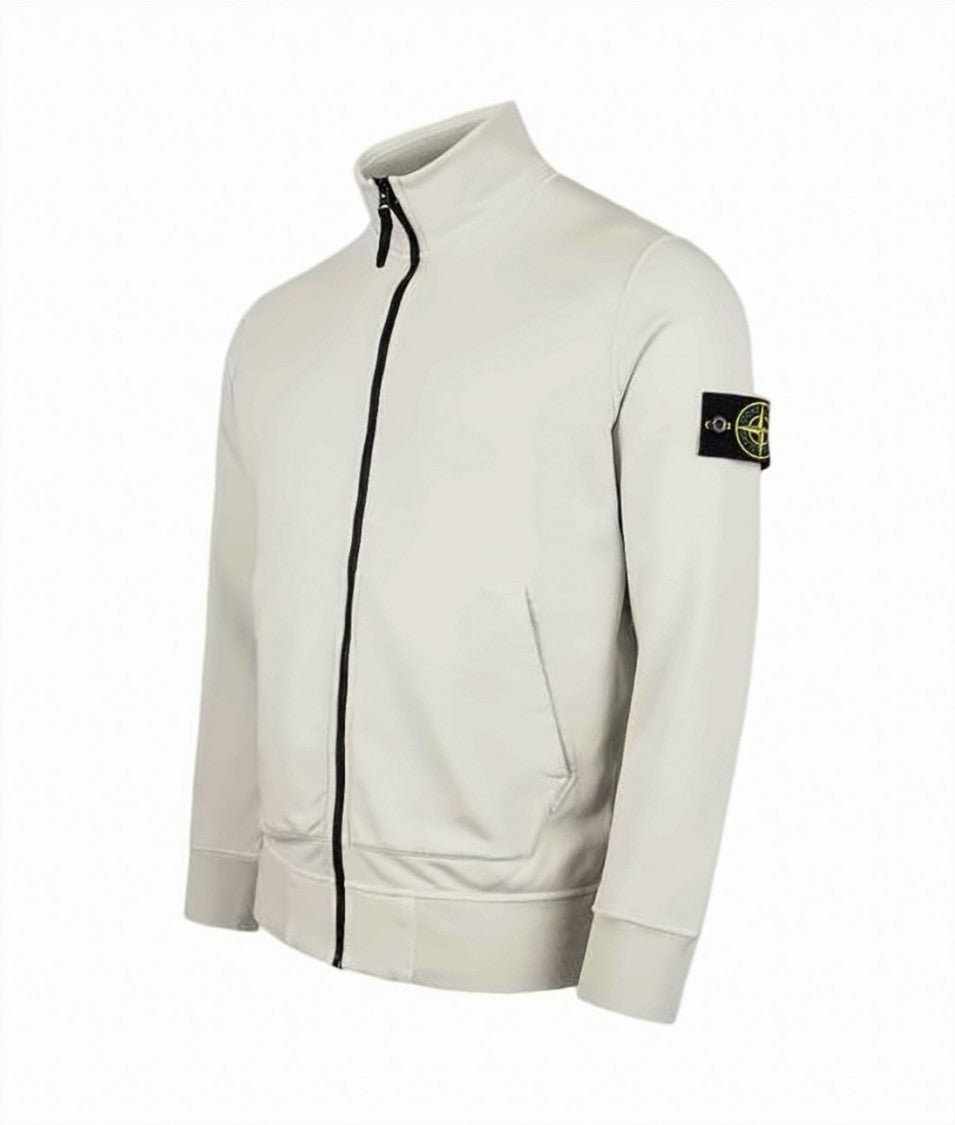 Stone Island Zip-Up Sweatshirt With High Collar