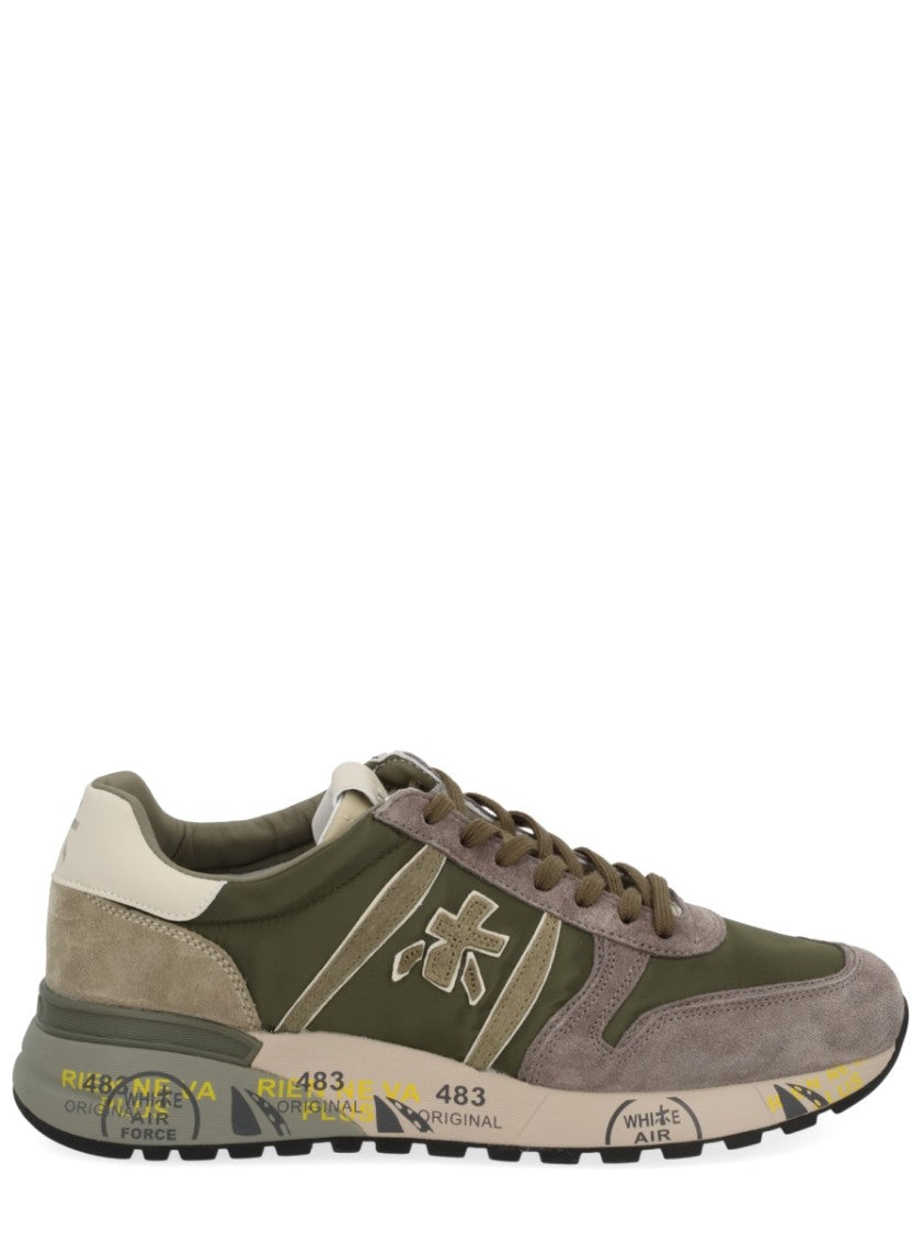 Premiata Layered Multicolour Sneakers With Textured Sole