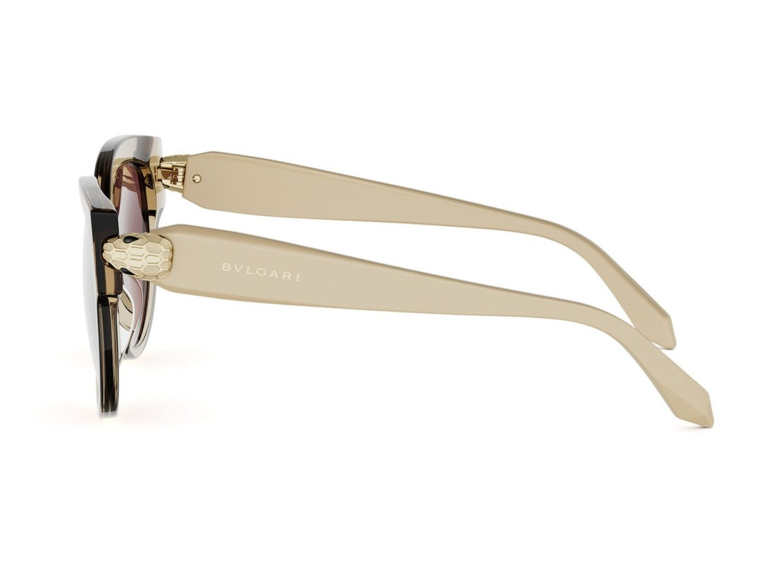 Bulgari Beige Bv40086i Translucent Bold Cat-Eye Sunglasses