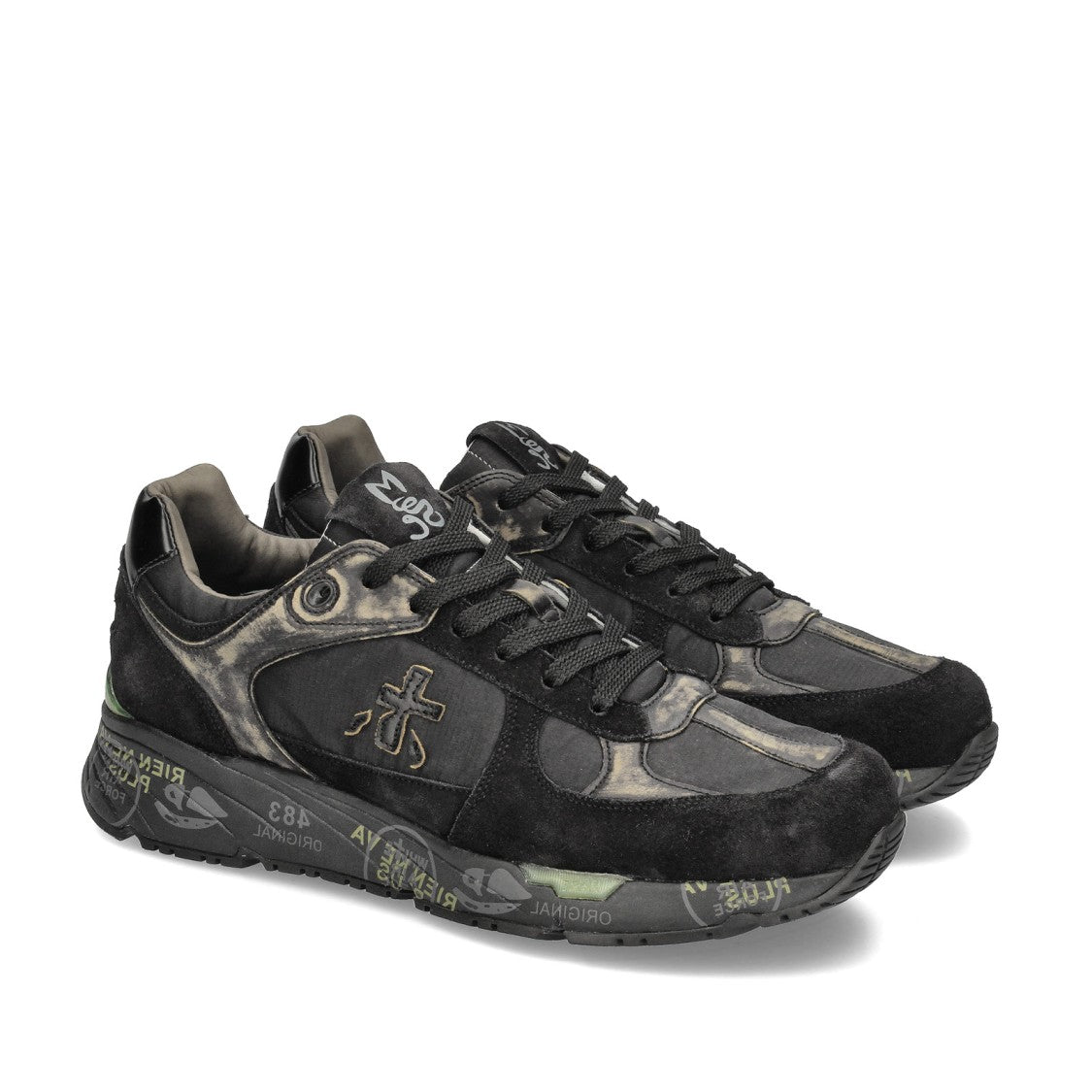 Premiata Mase Sneakers In Black Suede