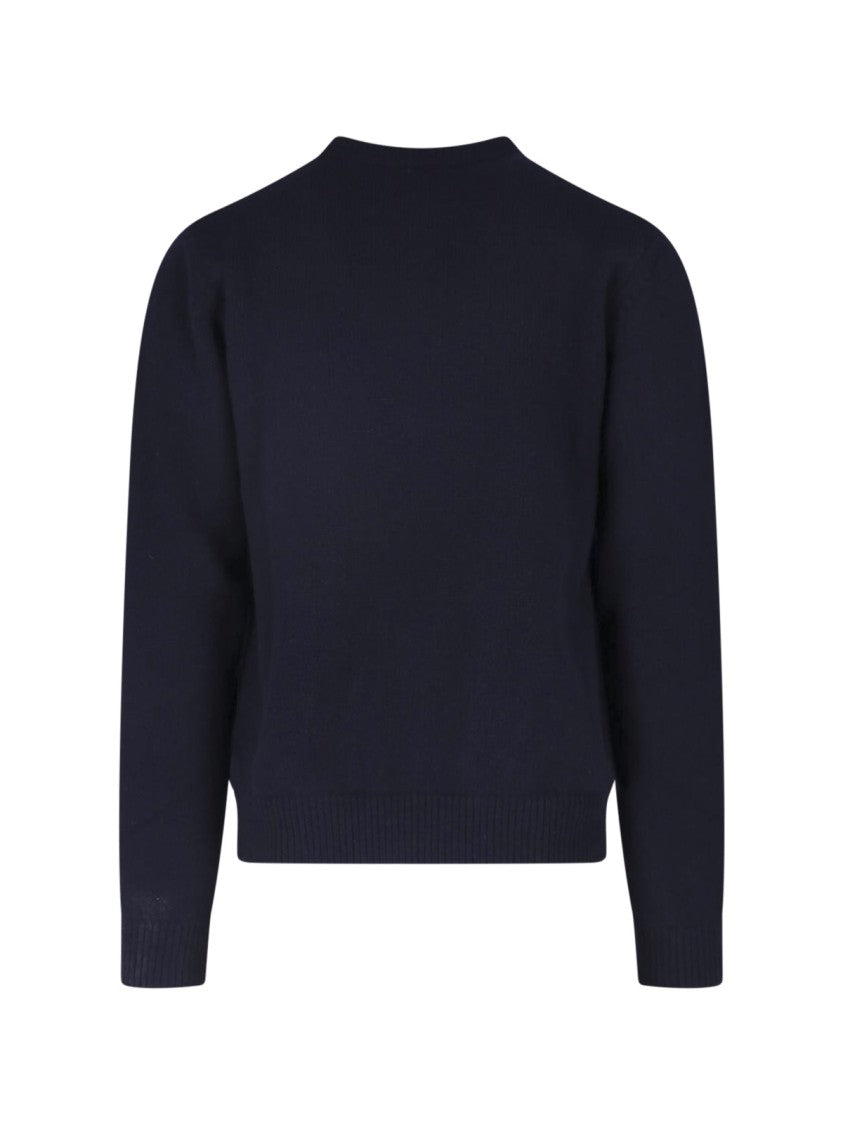 A.P.C. Navy Wool Crewneck Sweater