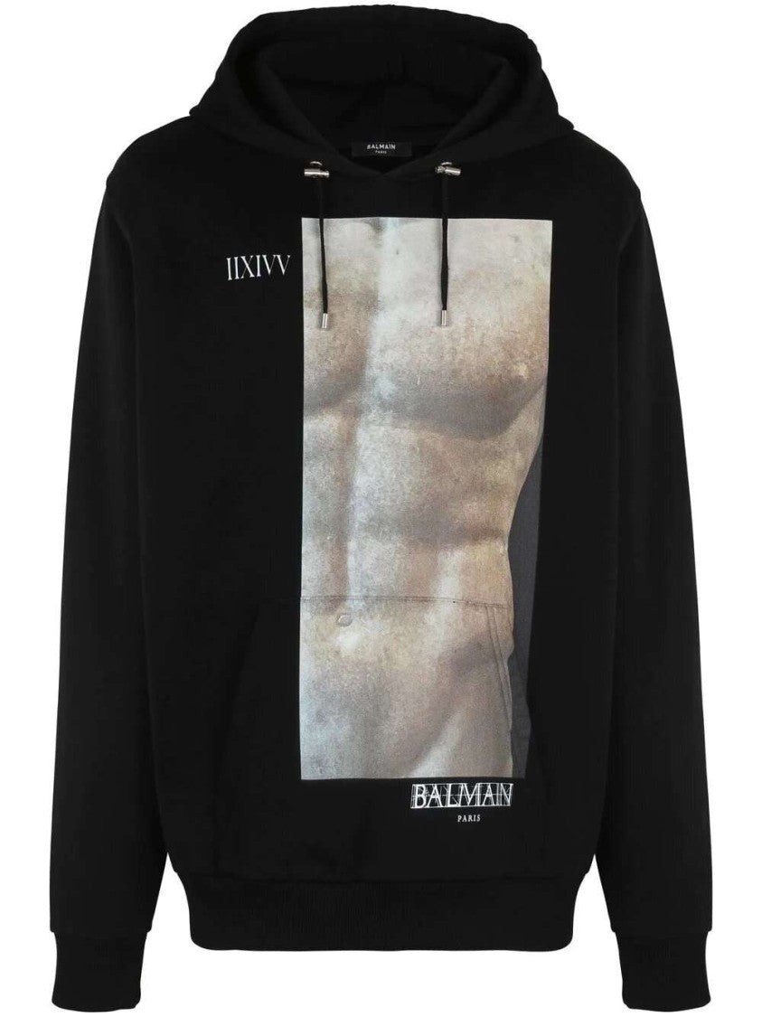 Balmain Graphic-Print Hoodie