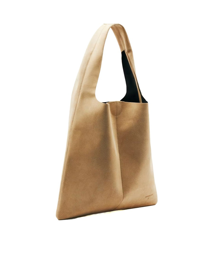 Patrizia Pepe Urban City Sand Beige Suede Bag