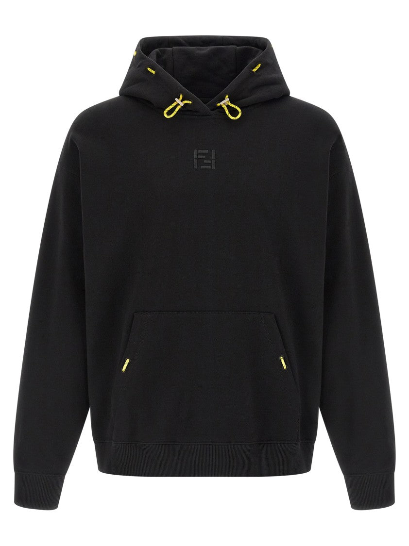 Fendi Ff Logo Cotton Hoodie