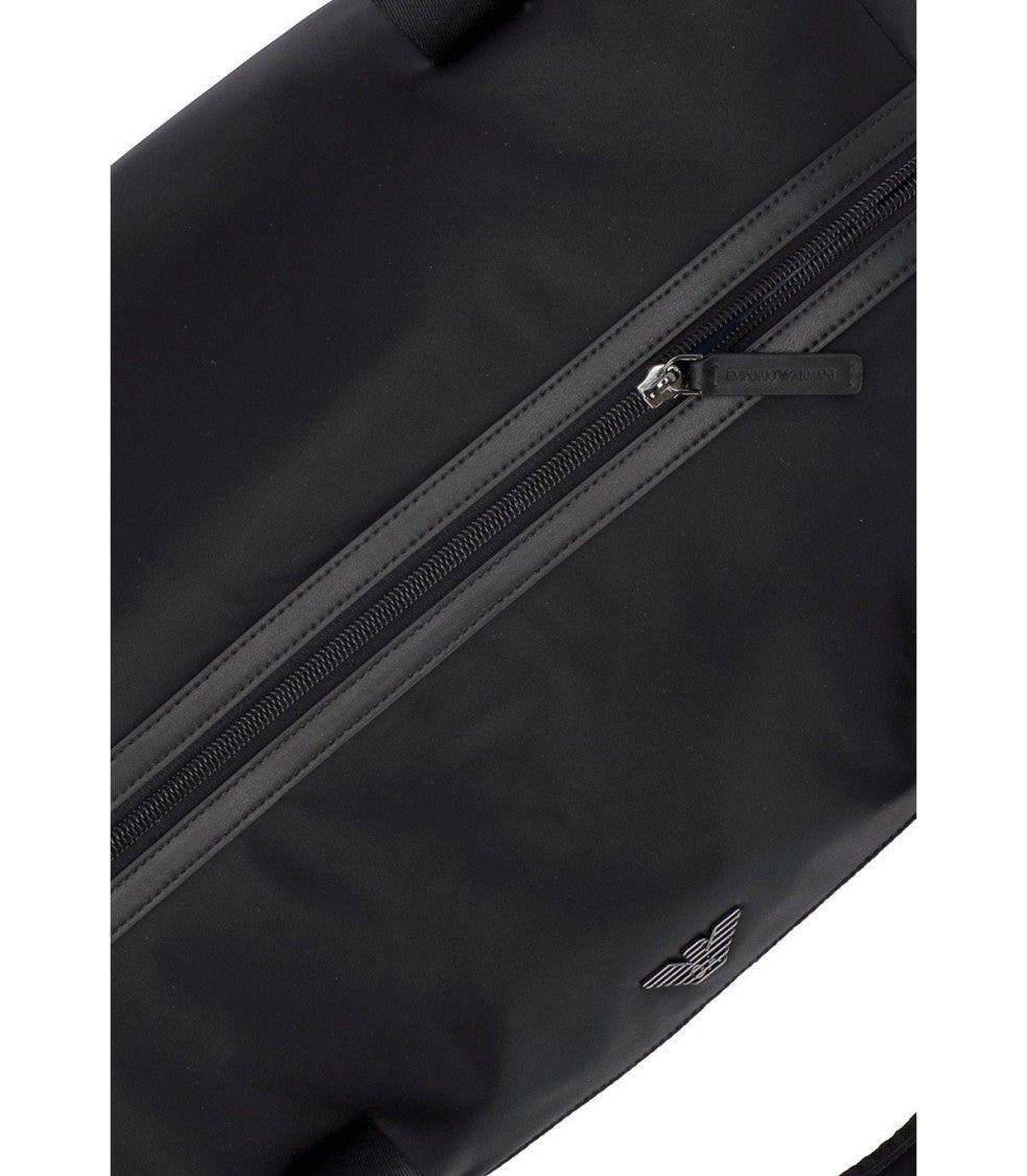Emporio Armani Nylon Black Duffle Bag