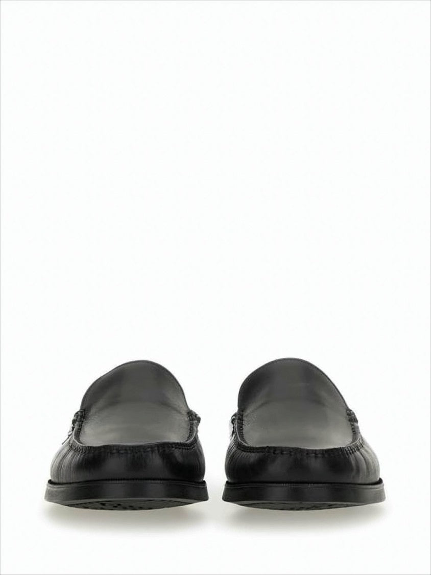 Paraboot Smooth Calf Leather Slip-On Loafers With Mule Silhouette