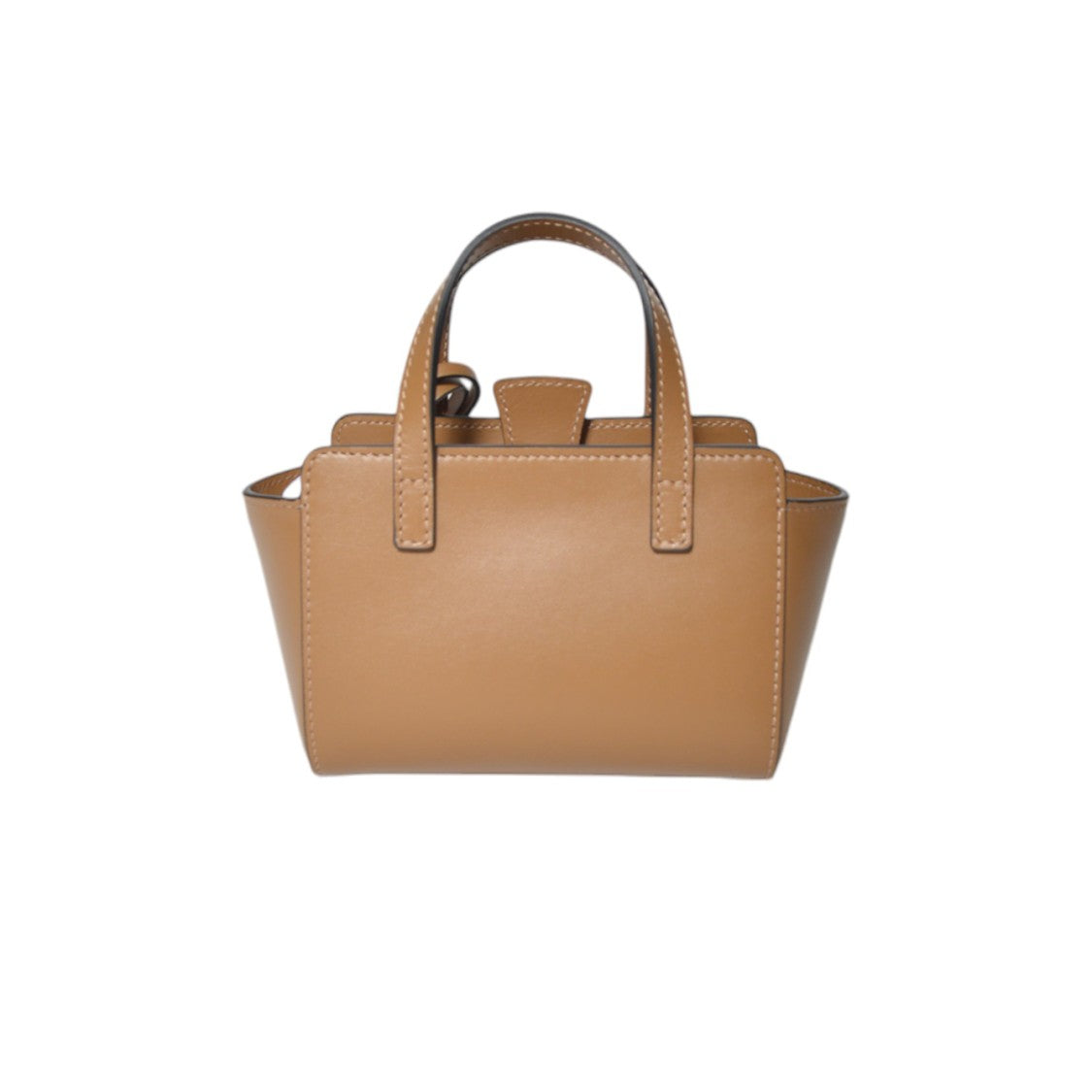 Hidesins Caramel Leather Flap Xs Mini Shopper Bag