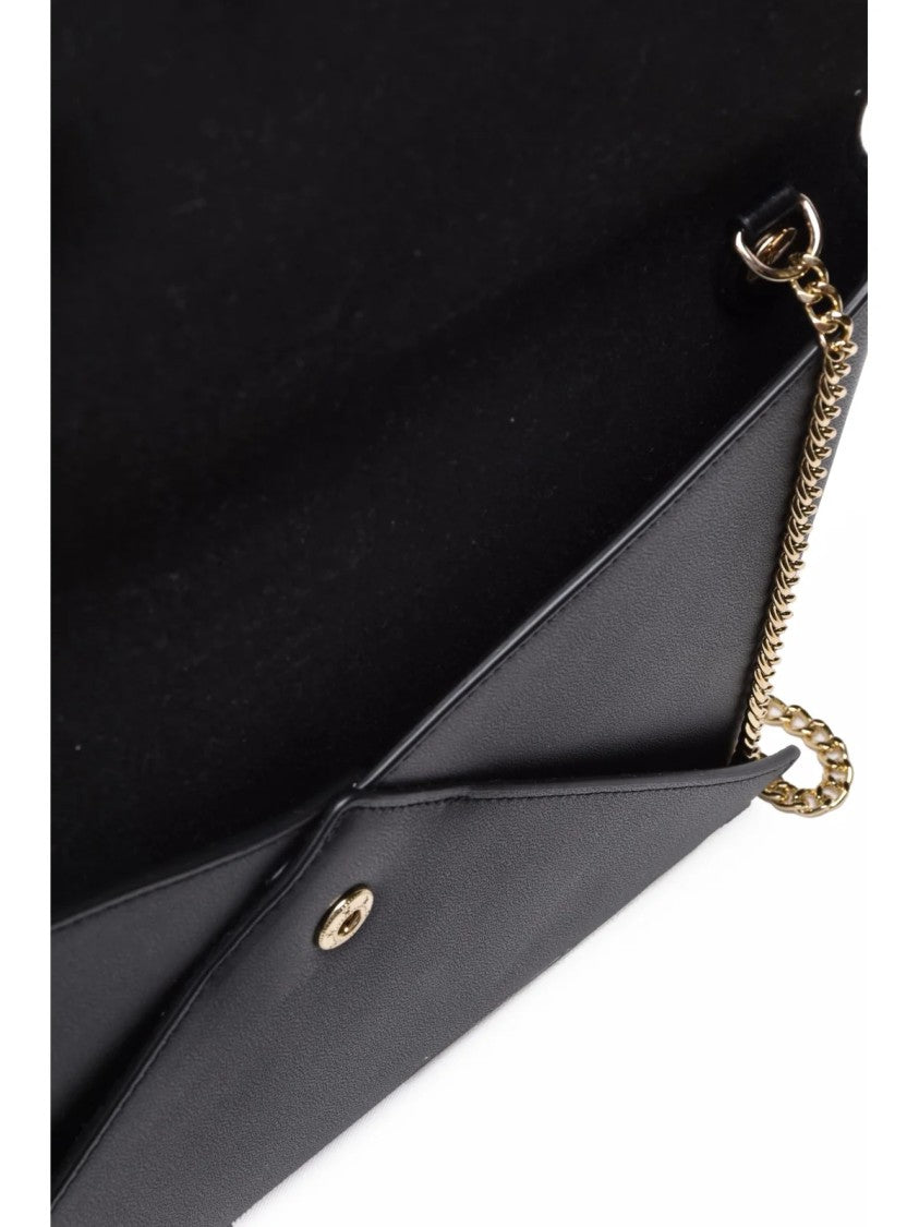 Vivienne Westwood Smooth Thin Orb Clutch With Metallic Emblem And Chain Strap